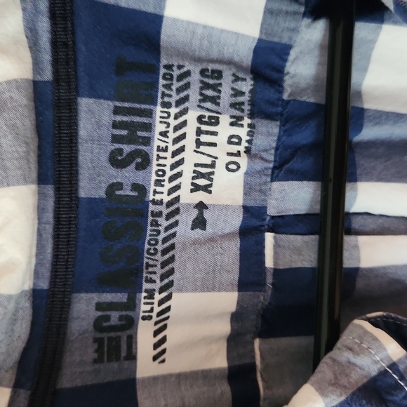 Old Navy The Classic Shirt Slim Fit Plain Button Down Top - Picture 3 of 5